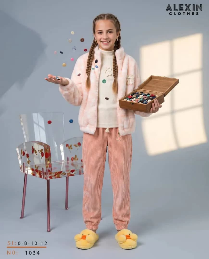 Fur Jacket & Corduroy Set (6–12)