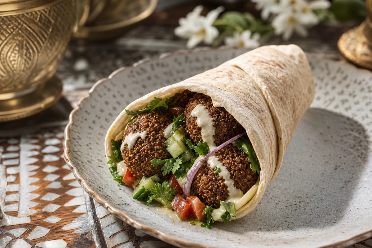 Damascene Falafel Wrap