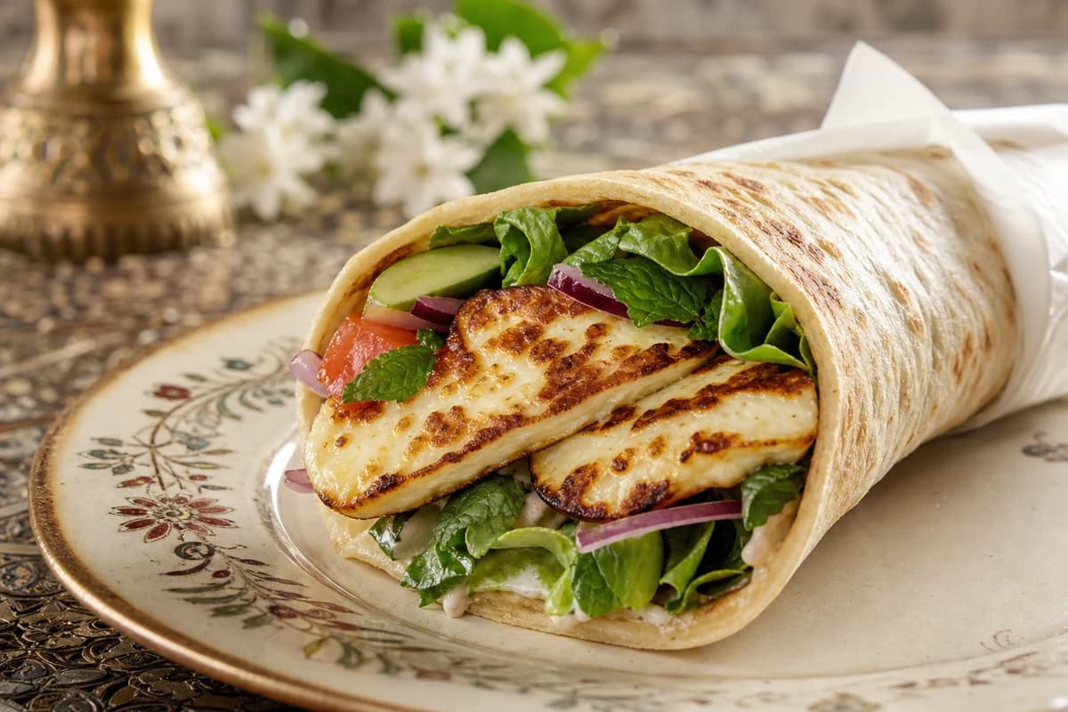 Grilled Halloumi Wrap