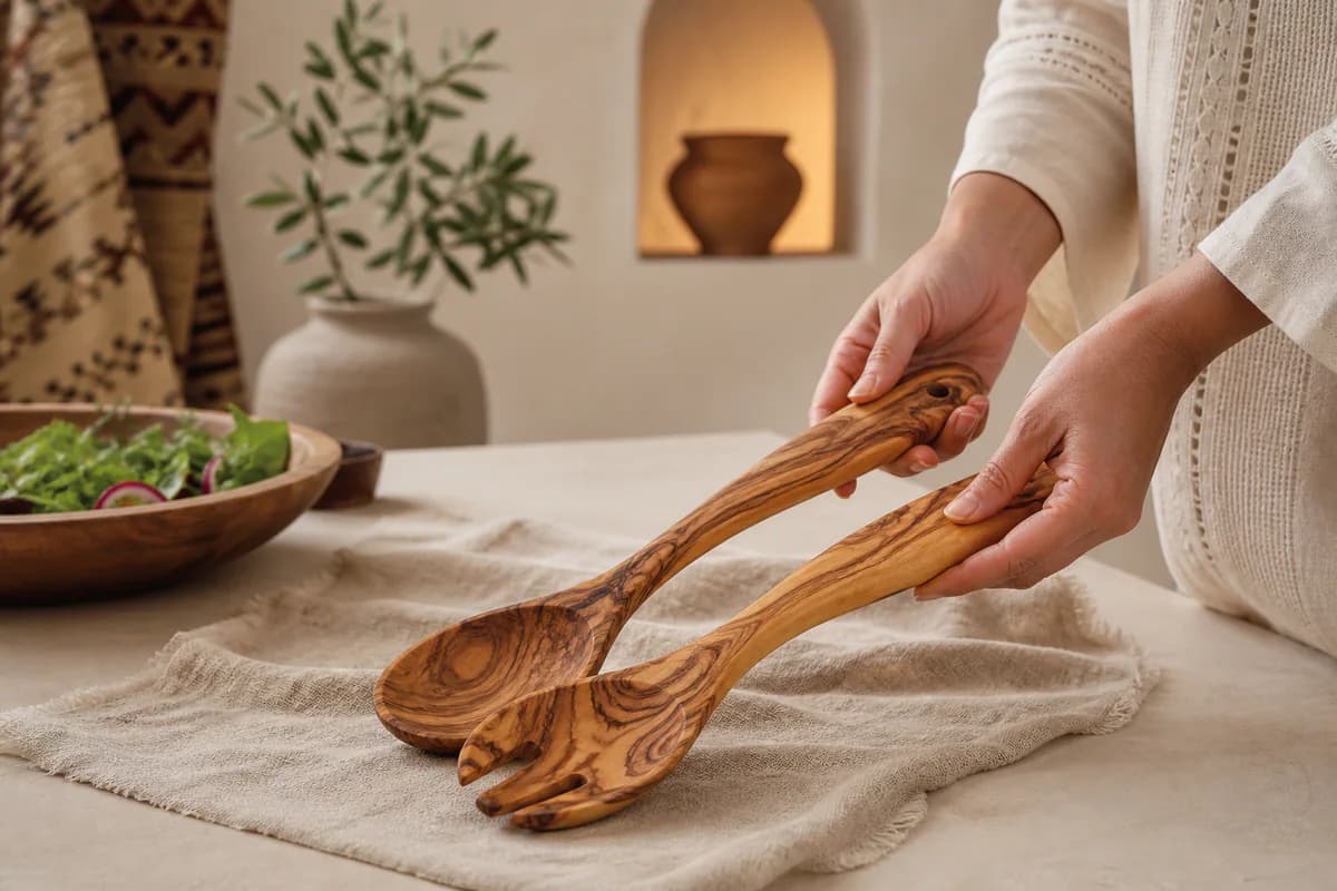 Olivewood Salad Servers