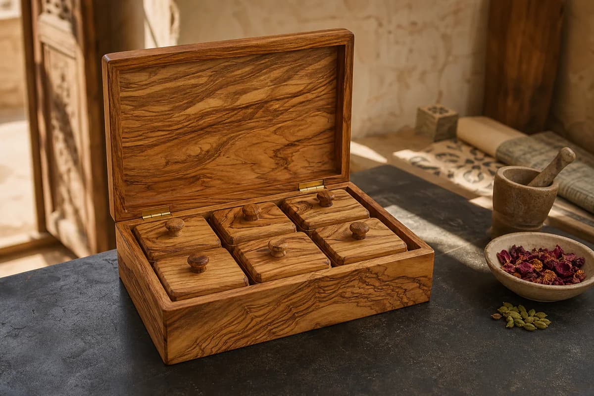 Six-Compartment Spice Box